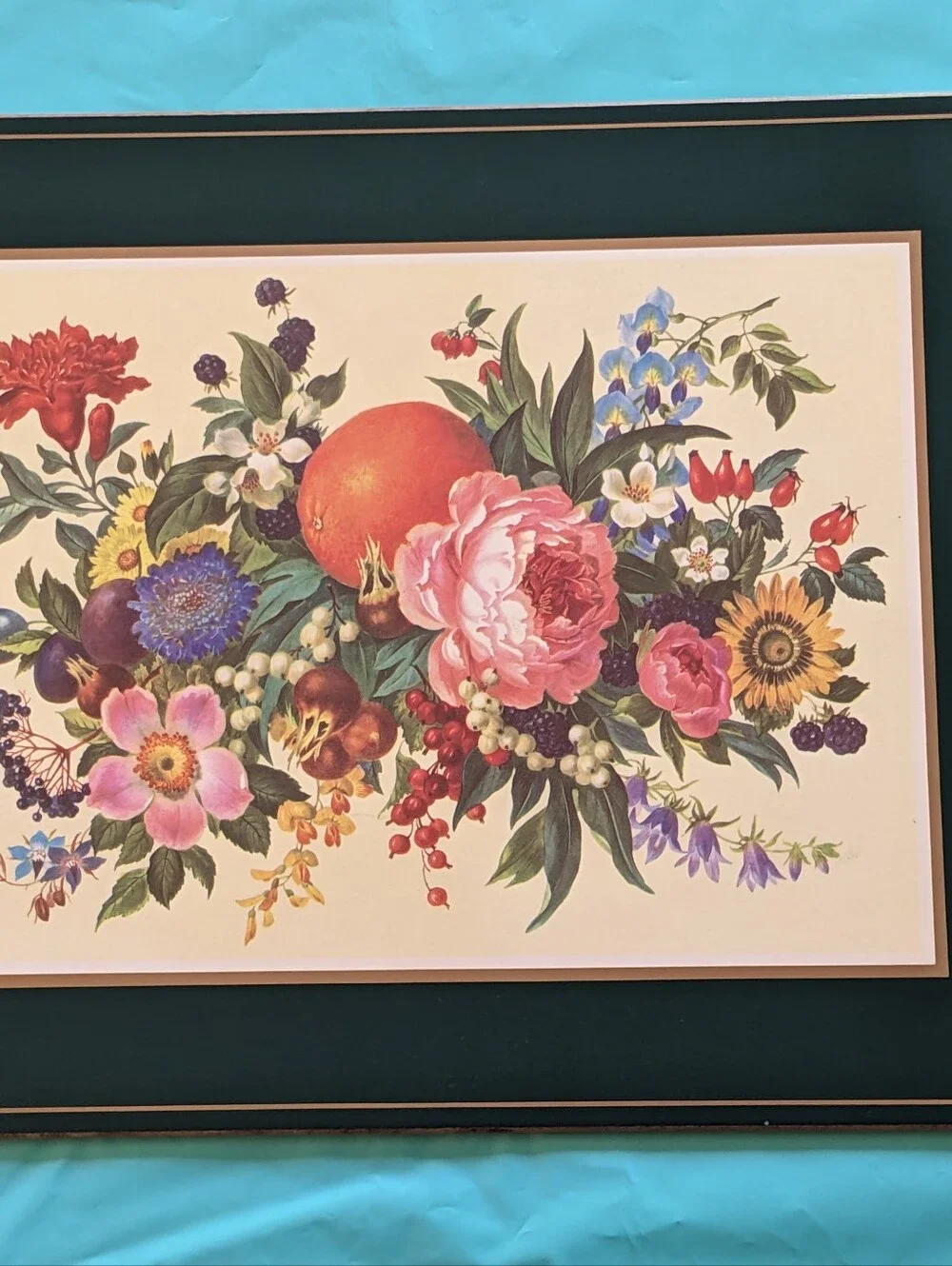 Vintage Pimpernel Floral Placemats 2 Set Of 2 Flowers Fruit Pre-owned Group 2